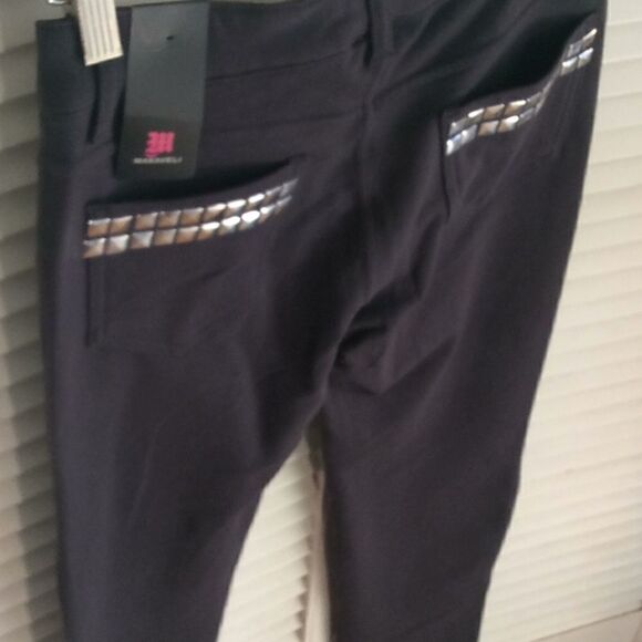 NWT Makaveli Cotton And Sparkle Stretch Pants M. - Picture 10 of 15